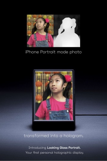 Dabei können unter anderem mit einem iPhone gemacht Porträts verwendet werden. (Bild: Looking Glass)